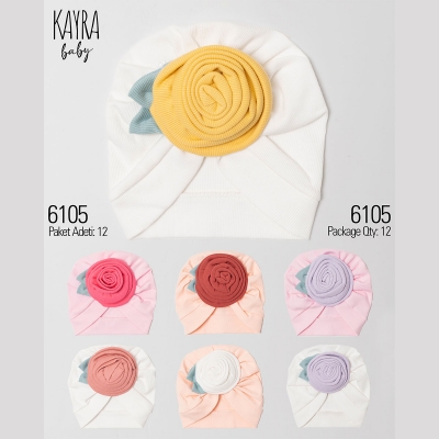 KAYRA BABY KIZ 3-6-9 AY KAŞKORSE GÜLLÜ BONE 12Lİ