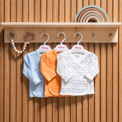 TİFFANY ERKEK 0-3 AY STRIPED 3LÜ ÜST ZIBIN