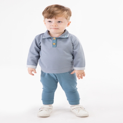 BEYAZ BEBEK ERKEK 9-12-18-24 AY ARMALI YAKA TAKIM