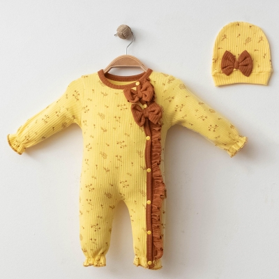 COŞAY BEBE KIZ 6-9-12 AY FIRFIRLI FİYONKLU TULUM