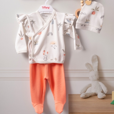 TİFFANY KIZ 0-3 AY SUNNY GARDEN 3LÜ SET