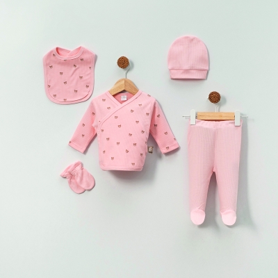 MİNİ OKYANUS UNISEX 0-3 AY AYI DESEN 5Lİ SET