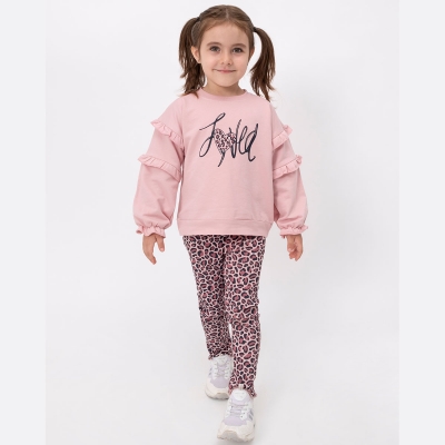 VOVİDO KIZ 3-4-5-6 YAŞ LOVED LEOPARLI TAKIM