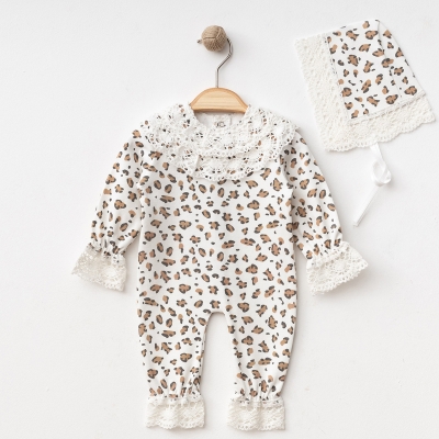 OBABY KIZ 0/3-0/3-3/6 AY DANTELLİ LEOPARLI TULUM