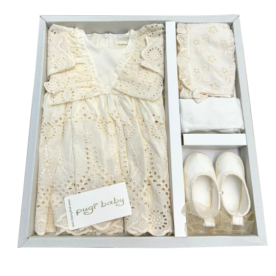 PUGİ KIZ 0/3-3/6 AY BEGONYA NATUREL MEVLÜTLÜK SET