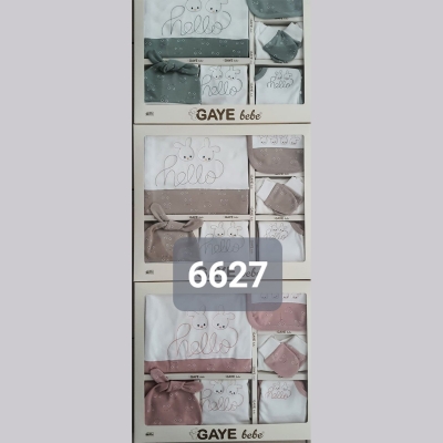 GAYE BEBE UNISEX 0-3 AY TAVŞAN NAKIŞLI 10LU SET