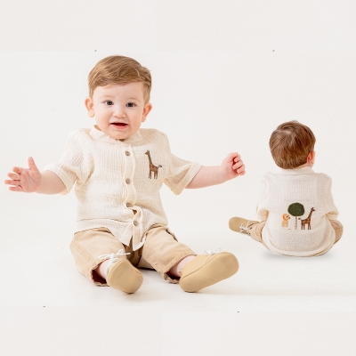 COCOSİSS ERKEK 9-12-18-24 AY GIRAFFE MÜSLİN TAKIM