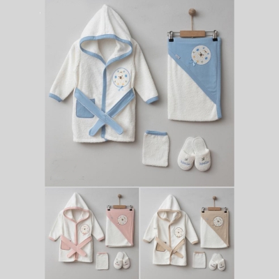 ZIPIR UNISEX 0-3 AY KOALA BORNOZ SET