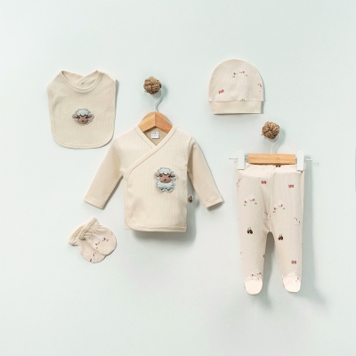 MİNİ OKYANUS UNISEX 0-3 AY KUZU ARMALI 5Lİ SET