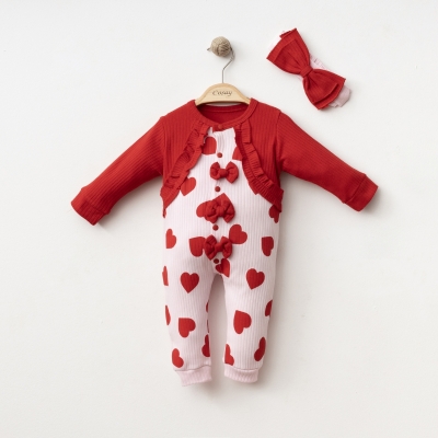 COŞAY BEBE KIZ 6-9-12 AY KALPLİ FİYONKLU TULUM