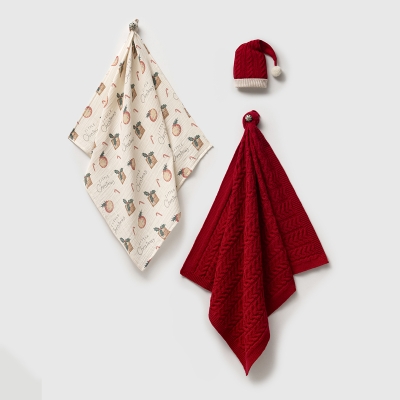 NİPPERLAND UNISEX 0-3 AY CHRİSTMAS BATTANİYE SET