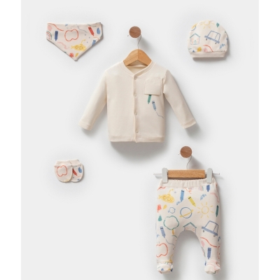ESYA BABY ERKEK 0-3 AY PASTEL KALEM 5Lİ SET