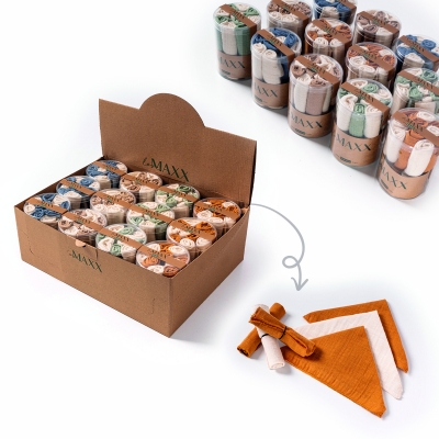 LOVEMAXX UNISEX 10LU MÜSLİN MENDİL 12Lİ KUTU