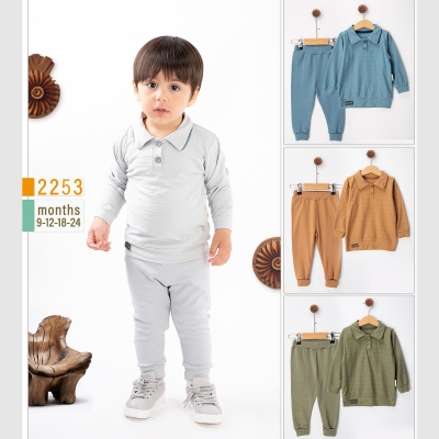 BEYAZ BEBEK ERKEK 9-12-18-24 AY JAKARLI TAKIM