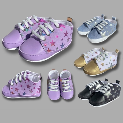 KİNDO BABY KIZ 17-18-19 NU YILDIZ VARAKLI PATİK