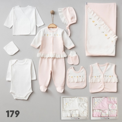 TONTON BEBE KIZ 0-3 AY ÇİÇEKLİ DANTELLİ 10LU SET