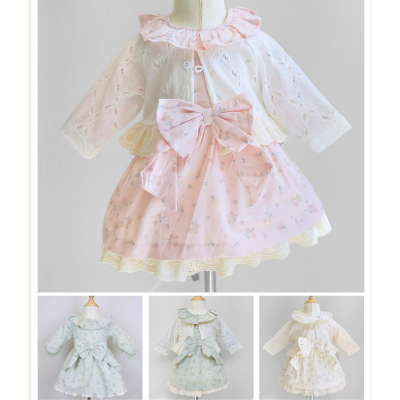 ANNA BABBA KIZ 3-6-9-12 AY FLOWER HIRKALI ELBİSE