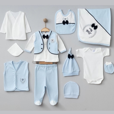 ZIPIR ERKEK 0-3 AY LITTLE MAN PAPYONLU 10LU SET