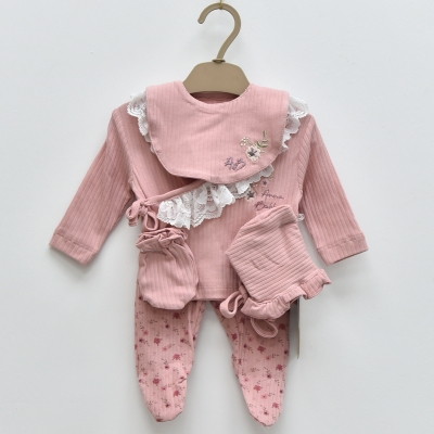 ANNA BABBA KIZ 0-3 AY TING FLOWERS 5Lİ SET