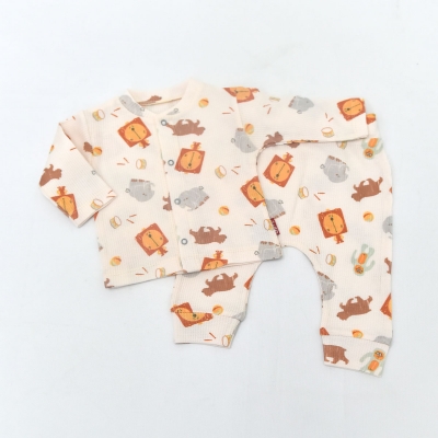 LULLABY ERKEK 3-6-9-12 AY ASLAN WAFFLE 2Lİ TAKIM