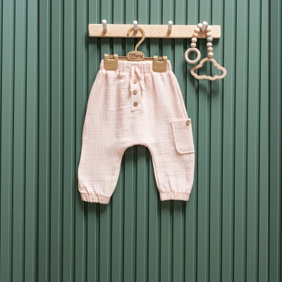 TİFFANY UNISEX 9-12-18-24-36 AY MÜSLİN TEK ALT