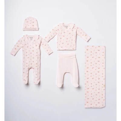 BABYCOSY ORGANIC KIZ 0-3 AY 5Lİ SET