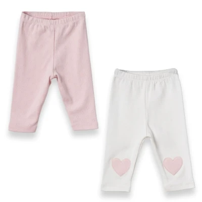 BABYCOSY ORGANIC KIZ 3-24 AY KALP NAKIŞ 2Lİ TAYT