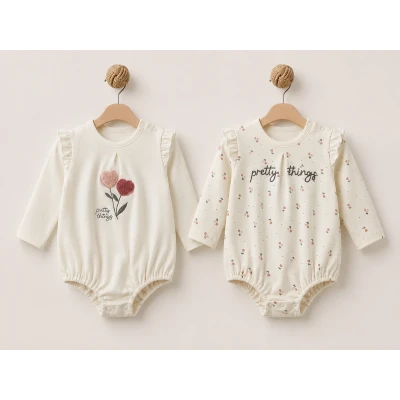 BABYCOSY ORGANIC KIZ 6-24 AY 2 PCS  OVERSİZE BODY