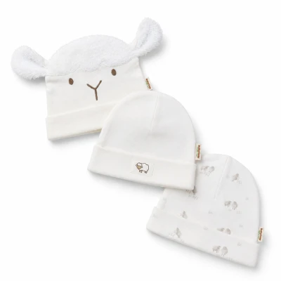 BABYCOSY ORGANIC UNISEX 0-24 AY 3LÜ ŞAPKA