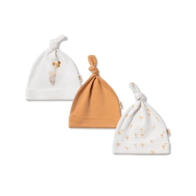 BABYCOSY ORGANIC UNISEX 0-3 AY 3LÜ ŞAPKA