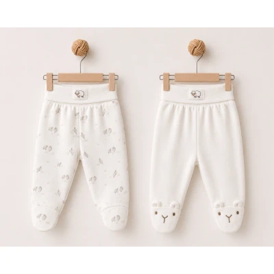 BABYCOSY ORGANIC UNISEX 1-24 AY 2 PCS FOOTED PANTS