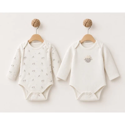 BABYCOSY ORGANIC UNISEX 1-24 AY 2 PCS LONG SLEEVE 