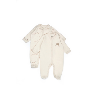 BABYCOSY ORGANIC UNISEX 3-6 AY LAMB 2Lİ PATİKLİ TULUM