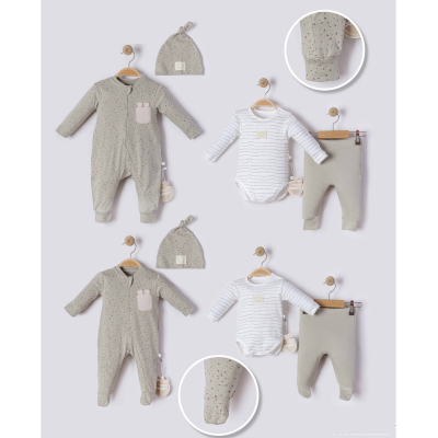 BEBESSİ ERKEK 3-6-9-12 AY LITTLE ONE 4LÜ TAKIM
