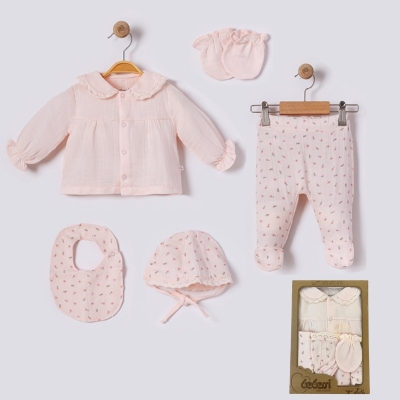BEBESSİ KIZ 0-3 AY LİTTLE GİRL KUTULU 5Lİ SET