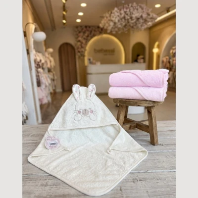 BEBESSİ KIZ BUNNY HUG SİLGİ HAVLU 2Lİ SERİ