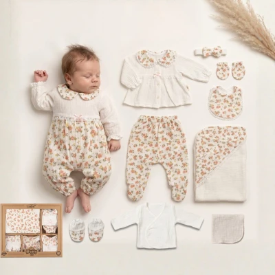 BEBLY KIDS KIZ 0-3 AY ÇİÇEK DETAYLI SAÇ BANDLI 10L