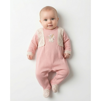 BEBLY KIDS KIZ 0-3 AY RAŞEL DANTELLİ TULUM