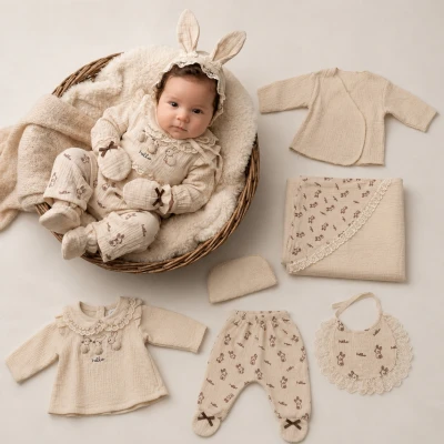 BEBLY KIDS KIZ 0-3 AY TAVŞAN KABARTMALI KULAKLI MÜ