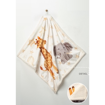 BUUDE UNISEX 90*100 CM ZÜRAFA FİL BATTANİYE