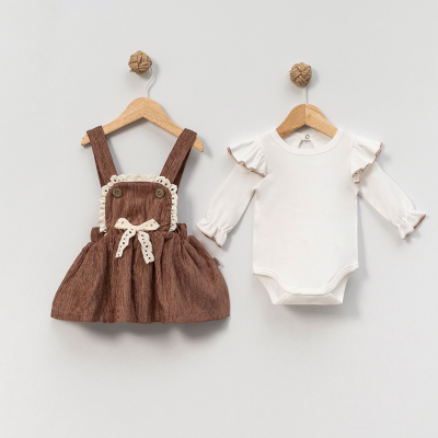 ÇAKAR BEBE KIZ 3-6-9-12 AY FİTİLLİ KADİFE JİLE TAKIM