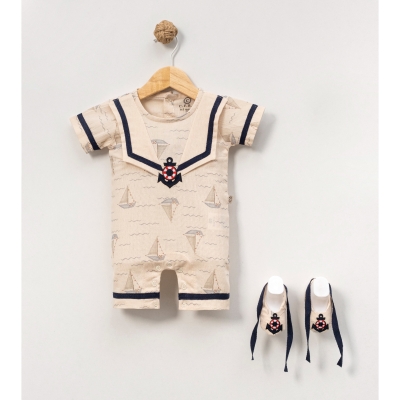 CFRA KIDS BOY 3-6-9 MONTHS SAILOR BARBATÖZ WITH BOOTIES