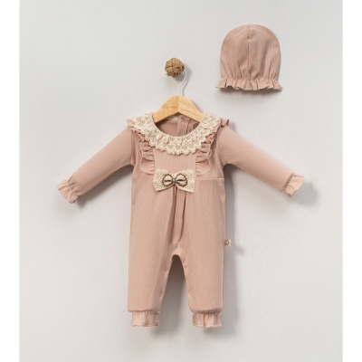 CFRA KIDS GIRL 3-6-9 MONTHS LACE JUMPSUIT WITH HAT