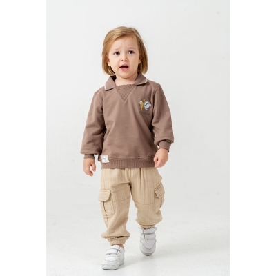 COCOSİSS ERKEK 2-3-4-5 YAŞ LAKOS YAKA SWEAT TAKIM 