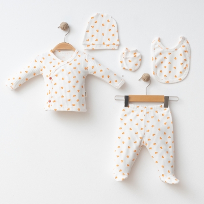 COŞAY BEBE KIZ 0-3 AY ÖRDEK BASKILI 5 Lİ SET