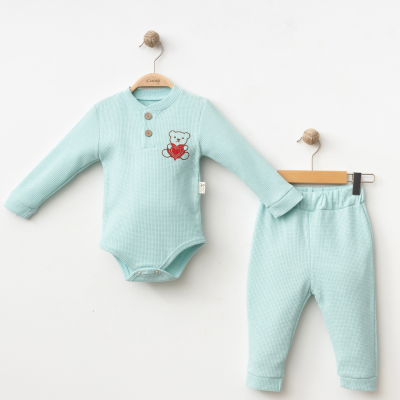COŞAY BEBE KIZ 6-9-12 AY KALPLİ AYICIK 2Lİ TAKIM