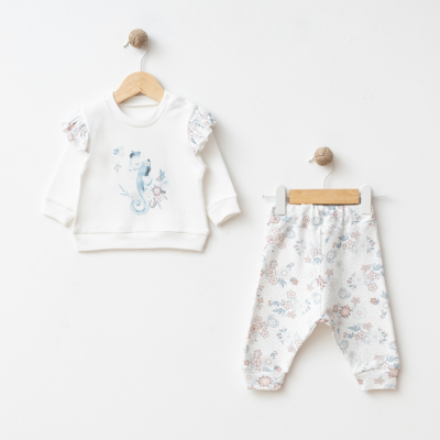 ESYA BABY KIZ 6-9-12-18 AY DENİZ ATI 2Lİ TAKIM