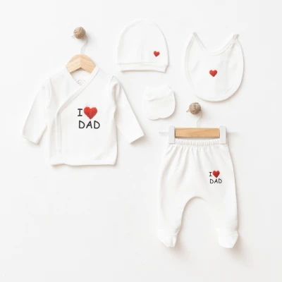 ESYA BABY UNISEX 0-3 AY I LOVE DAD PENYE 5Lİ SET