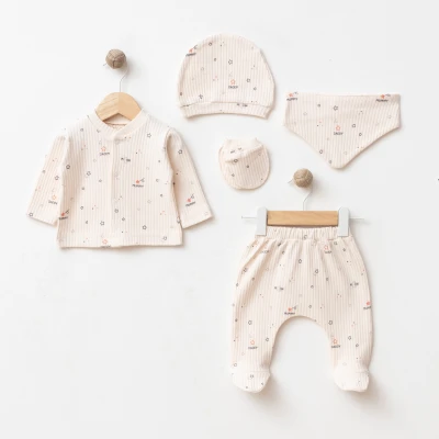ESYA BABY UNISEX 0-3 AY YILDIZ TOZU 5Lİ SET