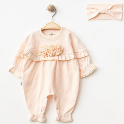 IŞIL BABY KIZ 0/3-0/3-3/6 AY GÜPÜR DETAYLI TULUM